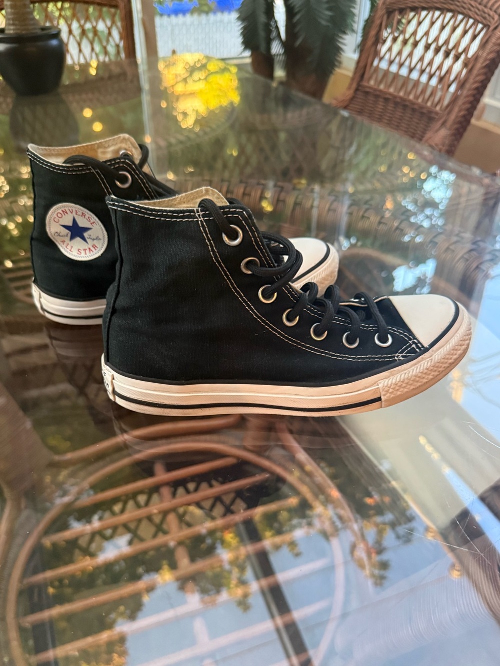 Converse Black and White High Top Sneakers